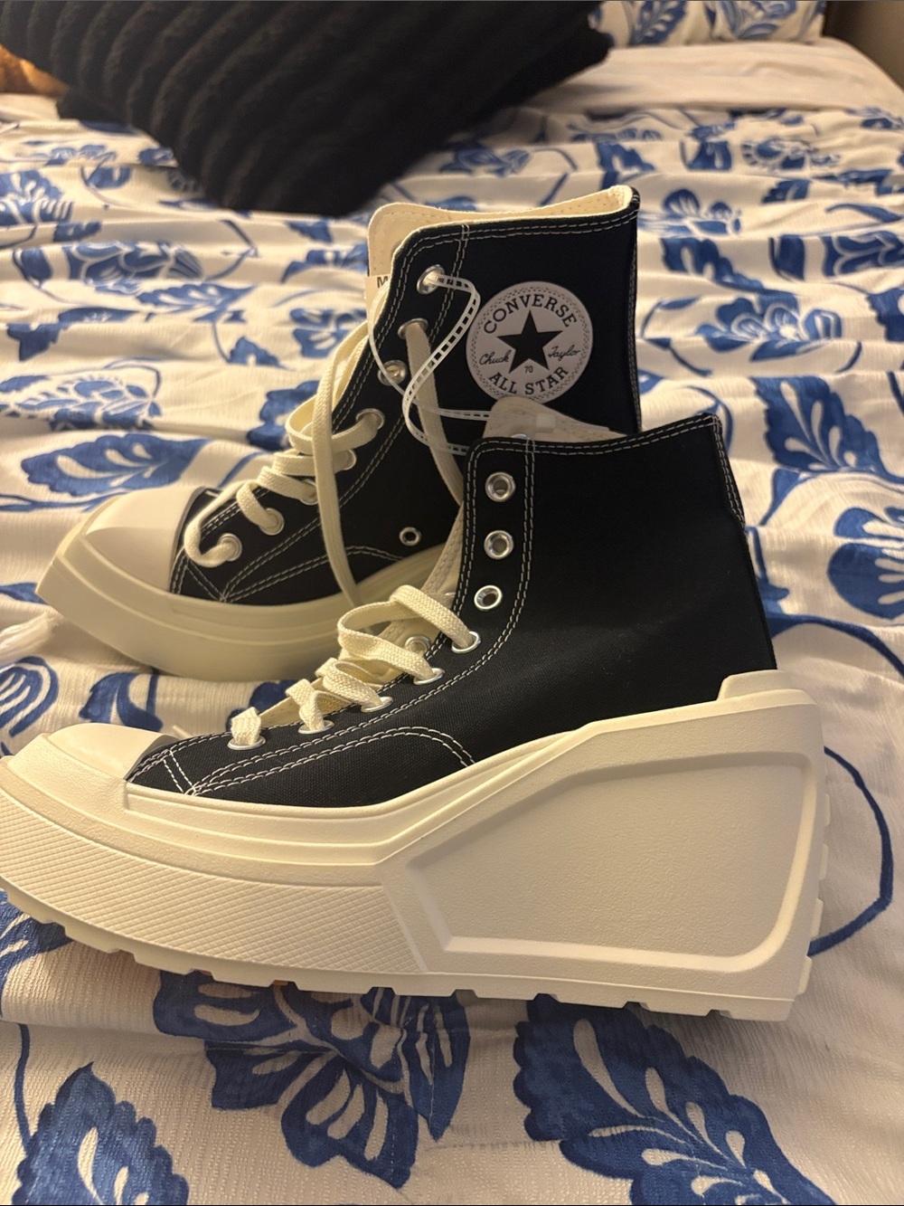 Converse Black & Cream High-Top Platform Chuck Taylor